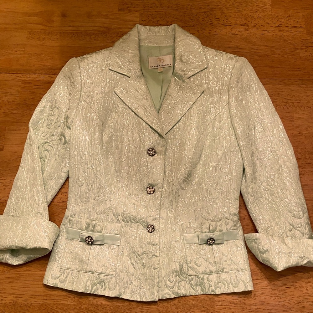 Sandra Darren Soft Seafoam Sparkling Suit